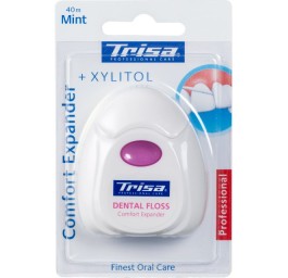 TRISA fil dentaire Comfort Expander 40m mint Xylit