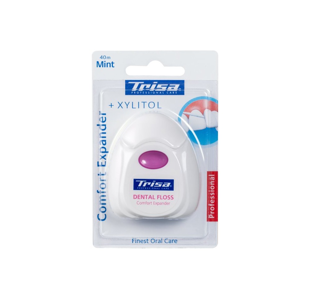 TRISA fil dentaire Comfort Expander 40m mint Xylit