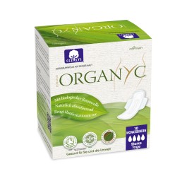 ORGANYC serviettes hygié ailettes high flow 10 pce
