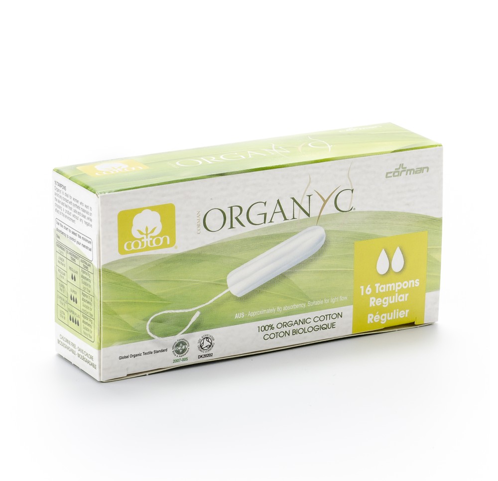 ORGANYC tampons regular 16 pce ORGANYC tampons regular 16 pce