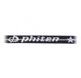 PHITEN standard collier 45cm bleu ligne jaune