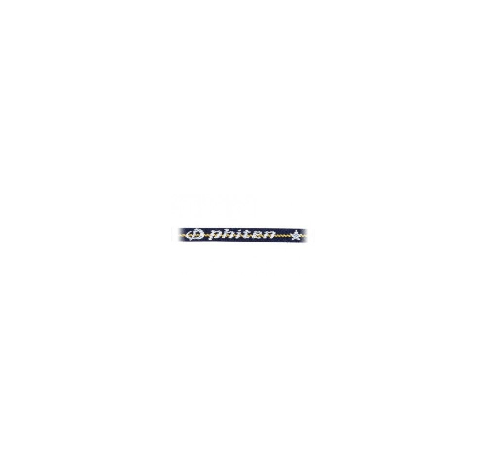 PHITEN standard collier 45cm bleu ligne jaune