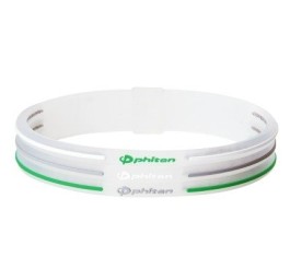 PHITEN sport bracelet 3line transp blanc gris vert