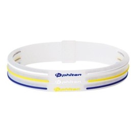 PHITEN sport bracelet 3line transp blanc jaune bl