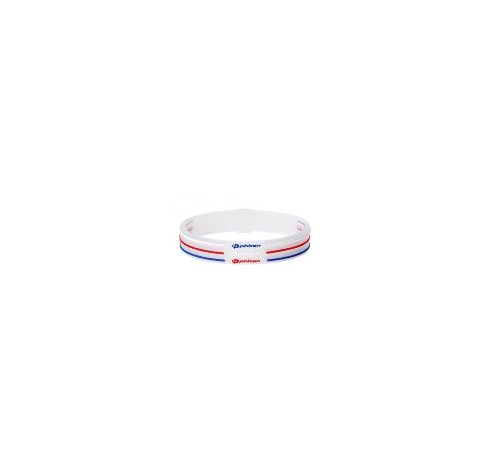 PHITEN sport bracelet 3line transp blanc rouge bl PHITEN sport bracelet 3line transp blanc rouge bl
