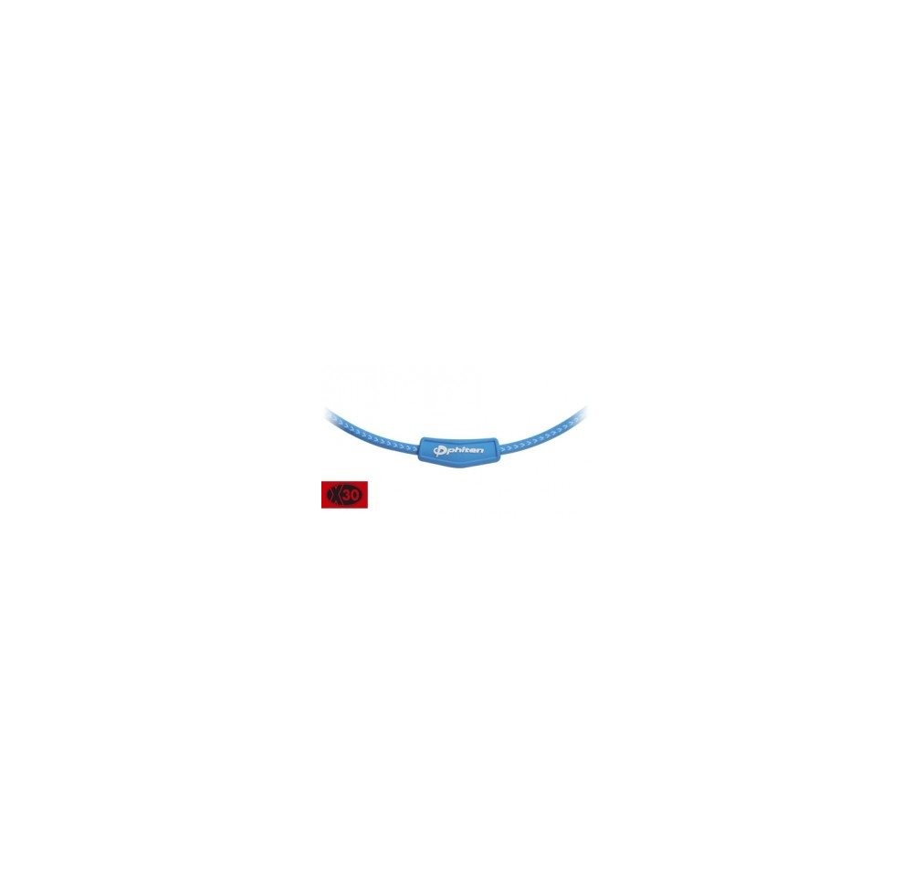 PHITEN X30 collier coulissant 55cm bleu blanc PHITEN X30 collier coulissant 55cm bleu blanc