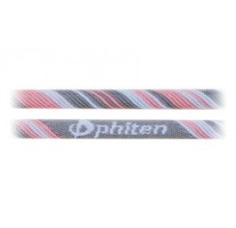 PHITEN X30 collier 55cm gris blanc rayé