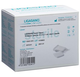 LIGASANO compresse mousse 5x5x1cm stér 10 pce