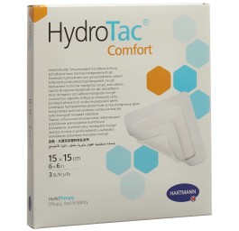 HYDROTAC Comfort pansement 15x15cm stér 3 pce