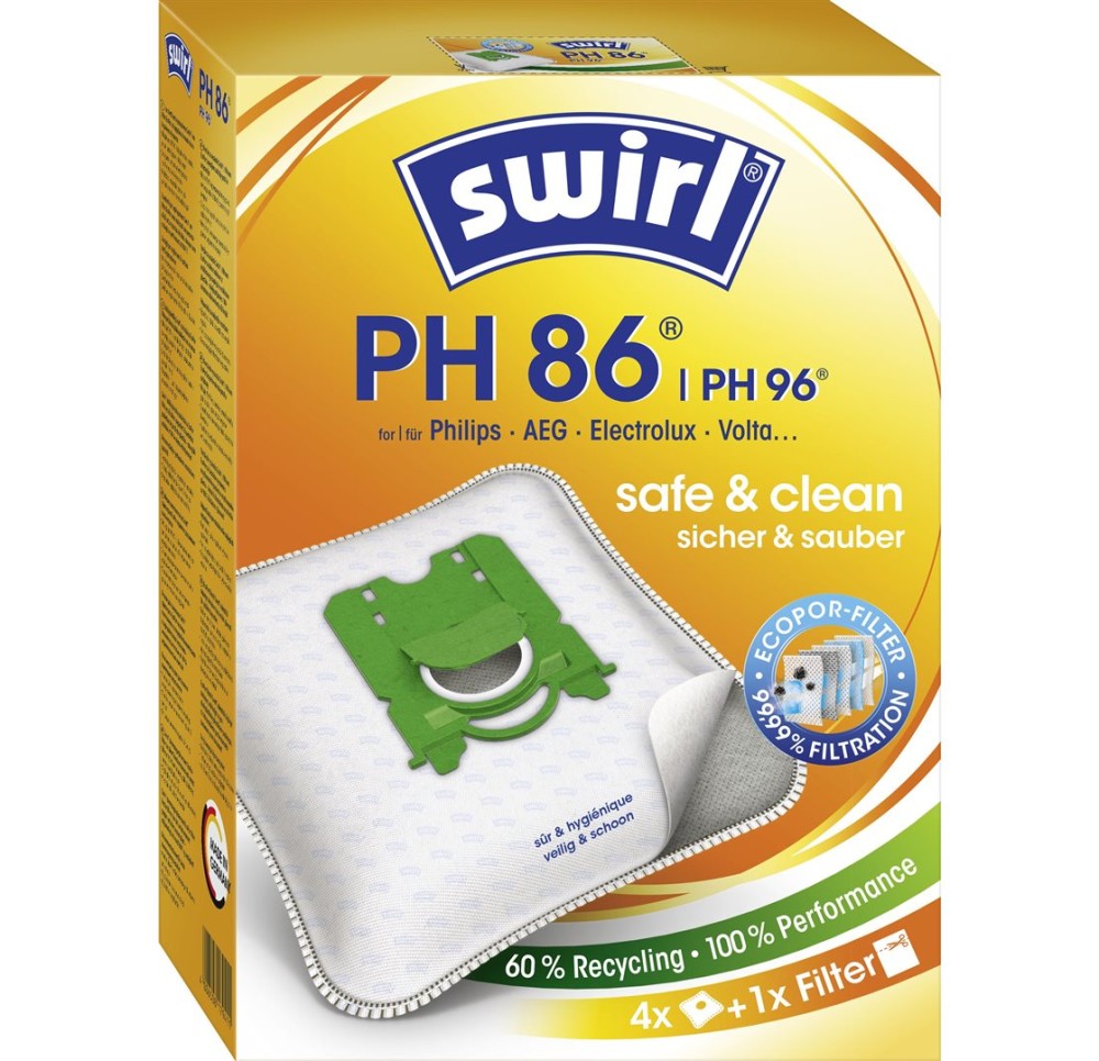 SWIRL sacs aspirateur PH86 4 pce