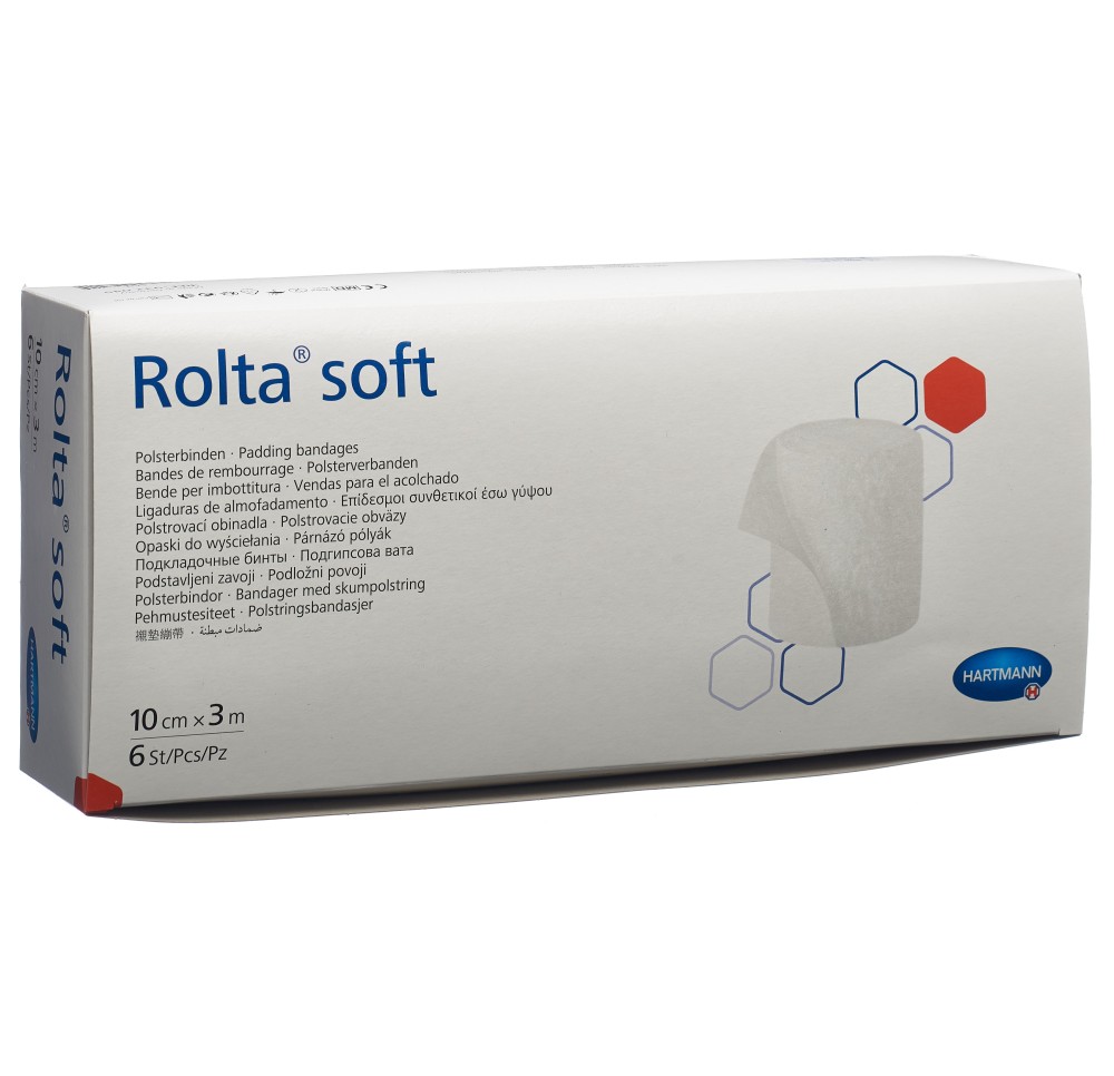 ROLTA SOFT bande ouatée 10cmx3m synthétique 6 pce ROLTA SOFT bande ouatée 10cmx3m synthétique 6 pce