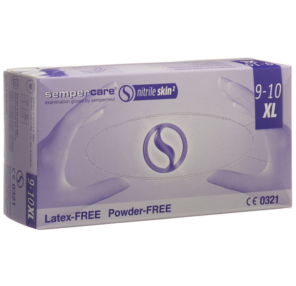 SEMPERCARE Nitrile Skin gants XL npo nst 180 pce