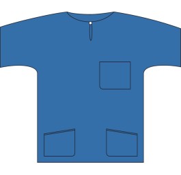 BARRIER tenue bloc op blouse L bleu 48 pce