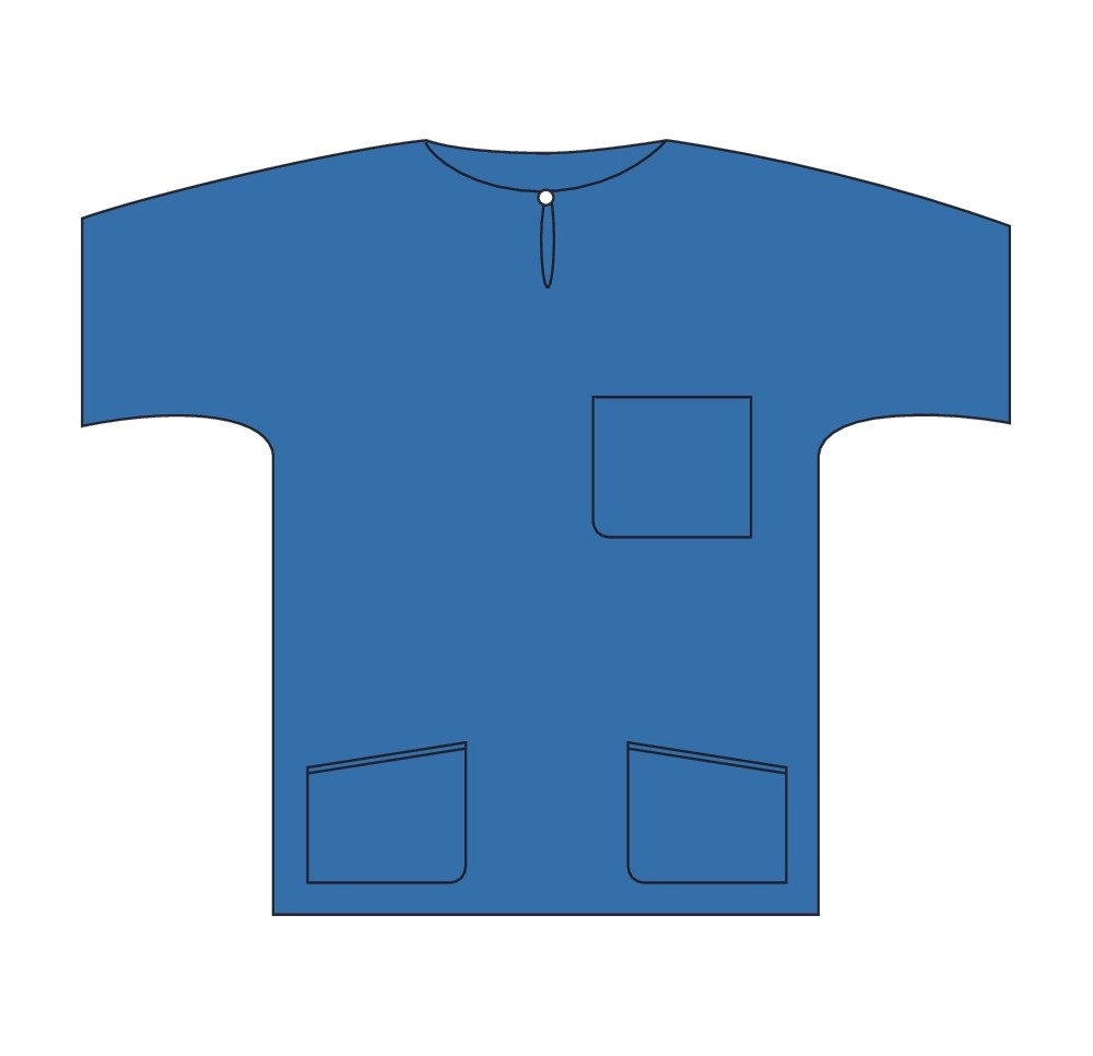 BARRIER tenue bloc op blouse L bleu 48 pce