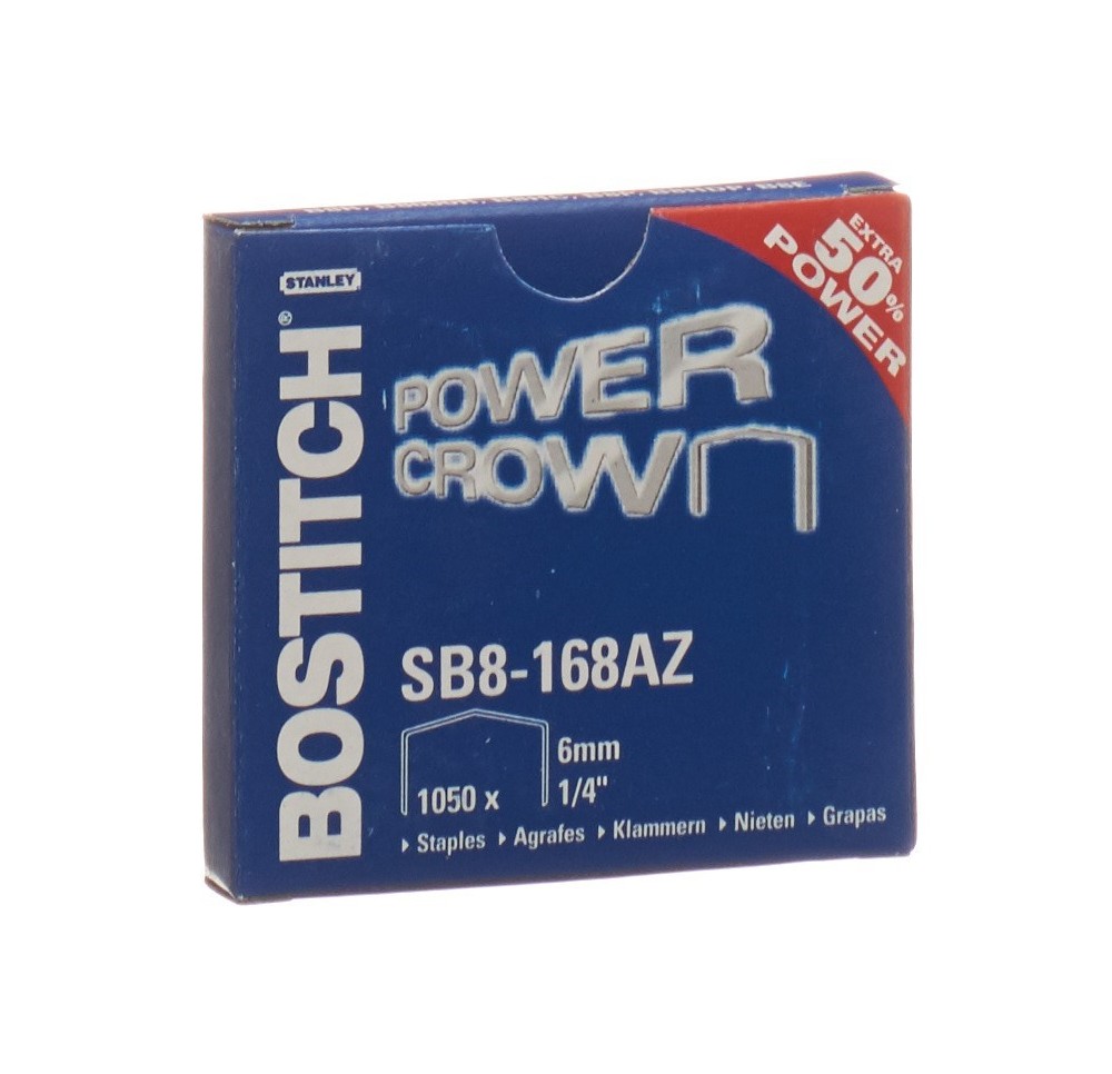 BOSTITCH agrafes SB8 pour B8RE 1050 pce