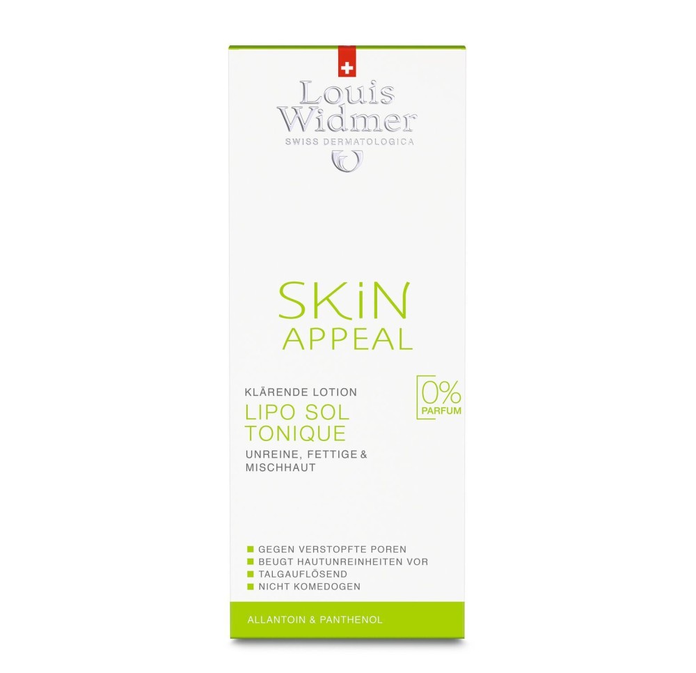 WIDMER Skin Appeal Lipo Sol ton s alcool 150 ml WIDMER Skin Appeal Lipo Sol ton s alcool 150 ml