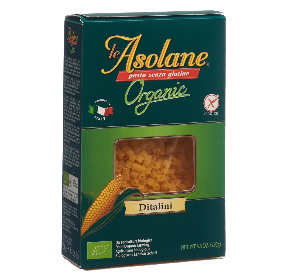 LE ASOLANE ditalini pâtes de mais s gluten 250 g LE ASOLANE ditalini pâtes de mais s gluten 250 g