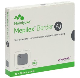 MEPILEX Ag Border pans hydrocell 10x10cm 5 pce