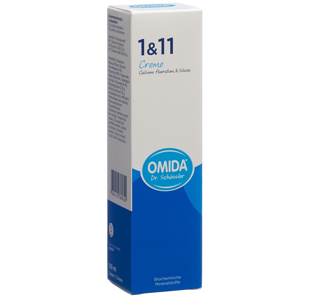 OMIDA SCHÜSSLER no1&11 cal fluor&silic crè 125 ml OMIDA SCHÜSSLER no1&11 cal fluor&silic crè 125 ml