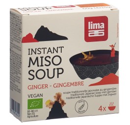 LIMA Miso soupe instant gingembre 4 x 15 g