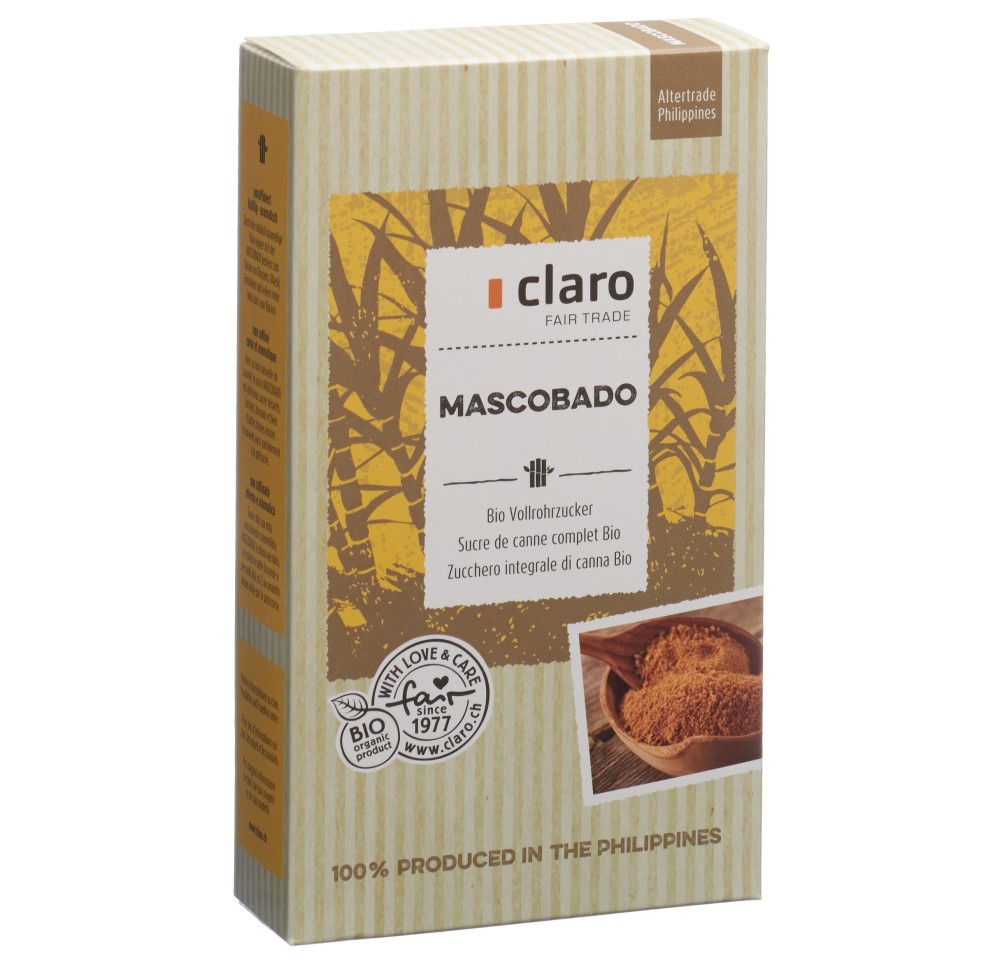 CLARO mascobado sucre canne complet bio 500 g CLARO mascobado sucre canne complet bio 500 g