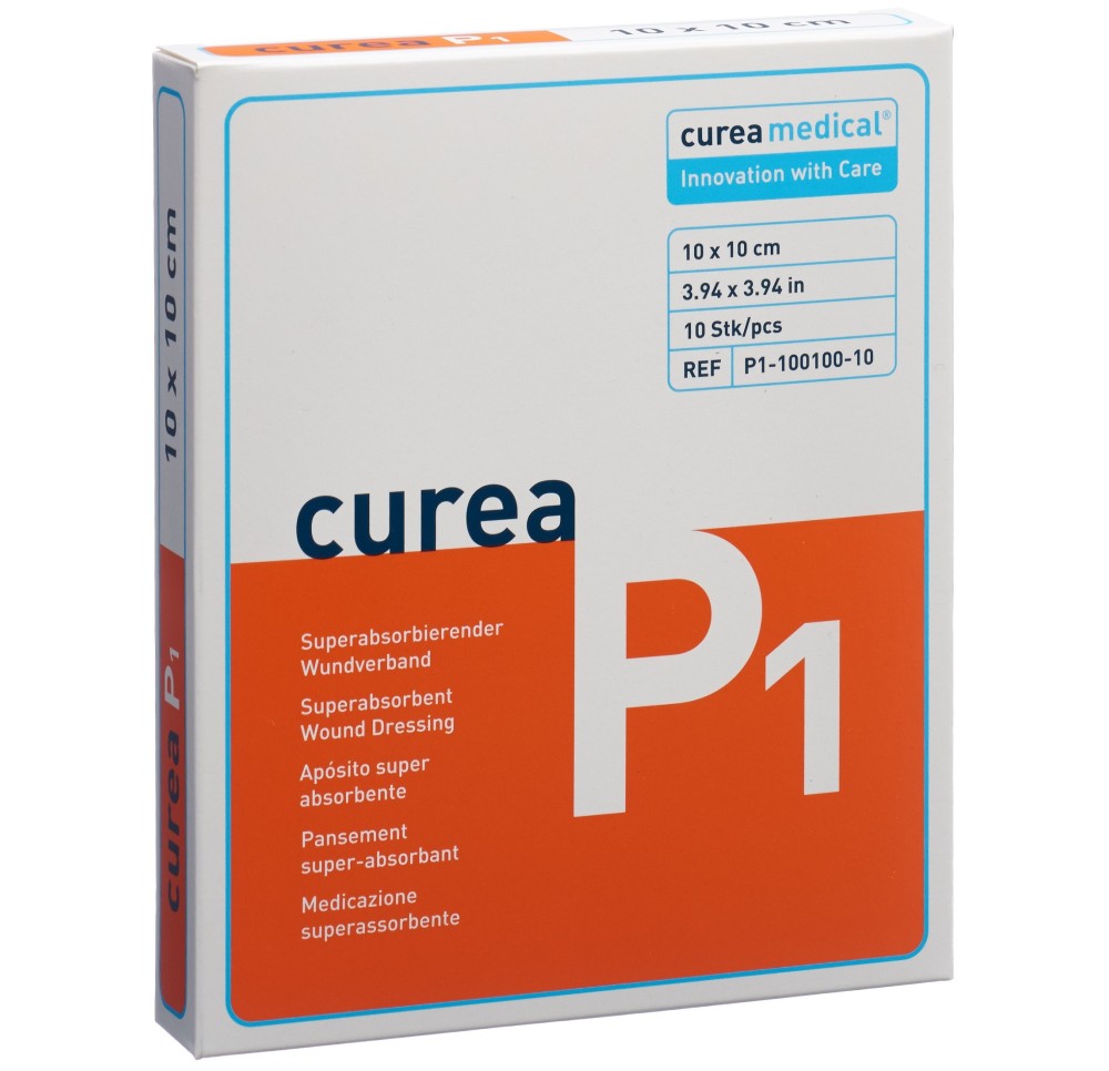 CUREA P1 superabsorbant 10x10cm 10 pce