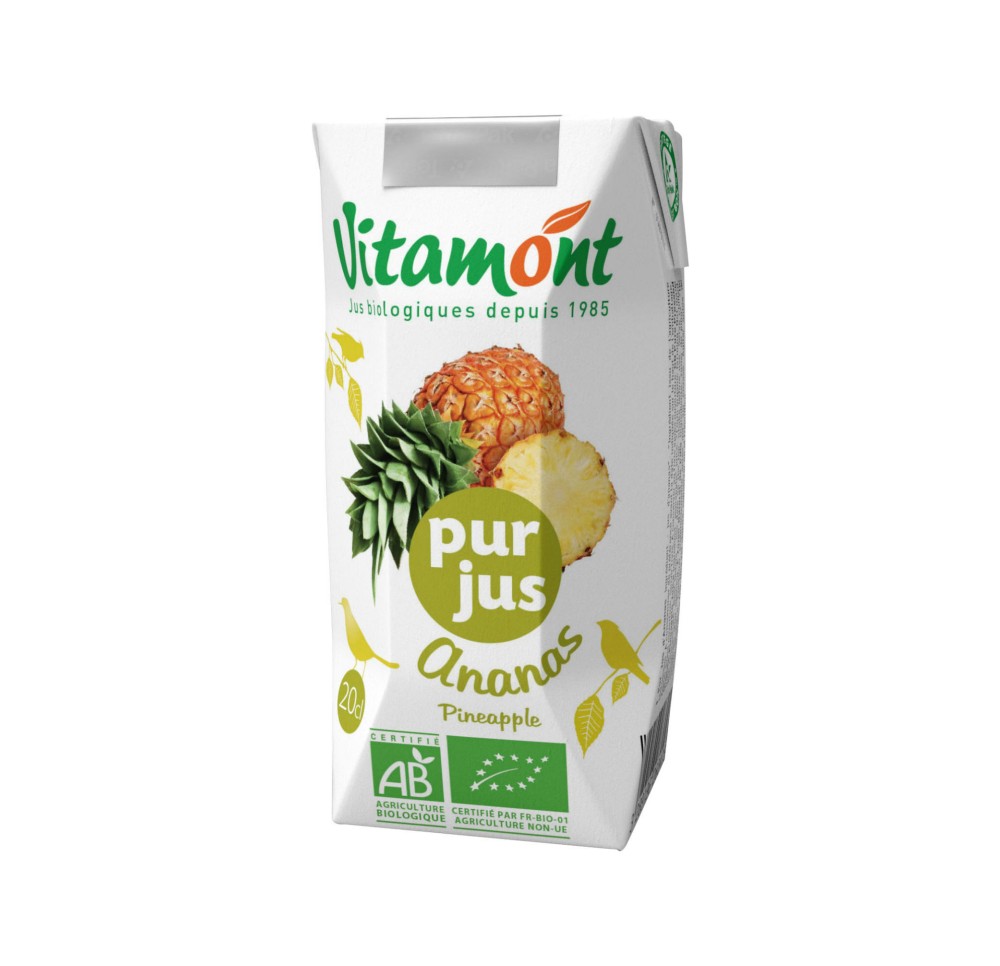 VITAMONT Jus d'ananas pur 200 ml VITAMONT Jus d'ananas pur 200 ml