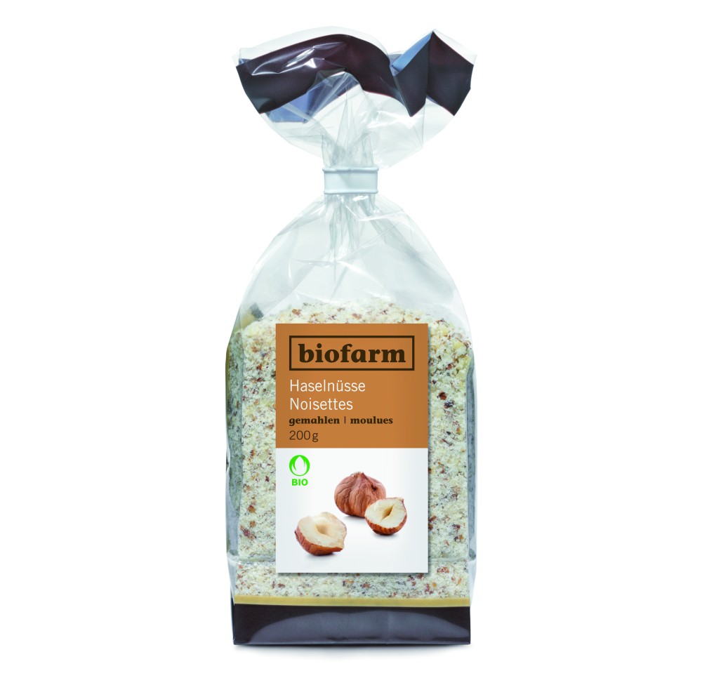 BIOFARM noisettes  moulues bourgeon sach 200 g
