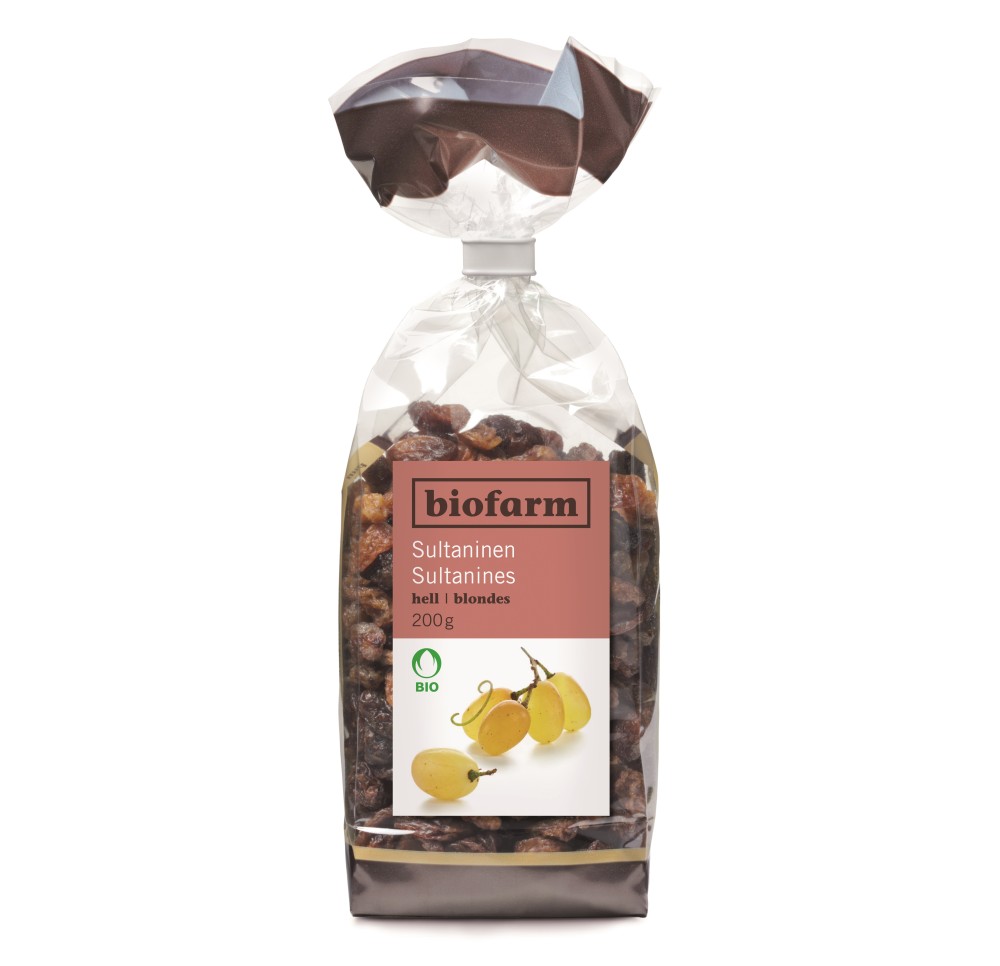 BIOFARM sultanines clair bourgeon sach 200 g