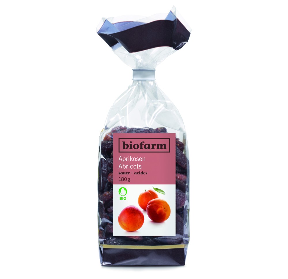 BIOFARM abricots aigre bourgeon sach 180 g