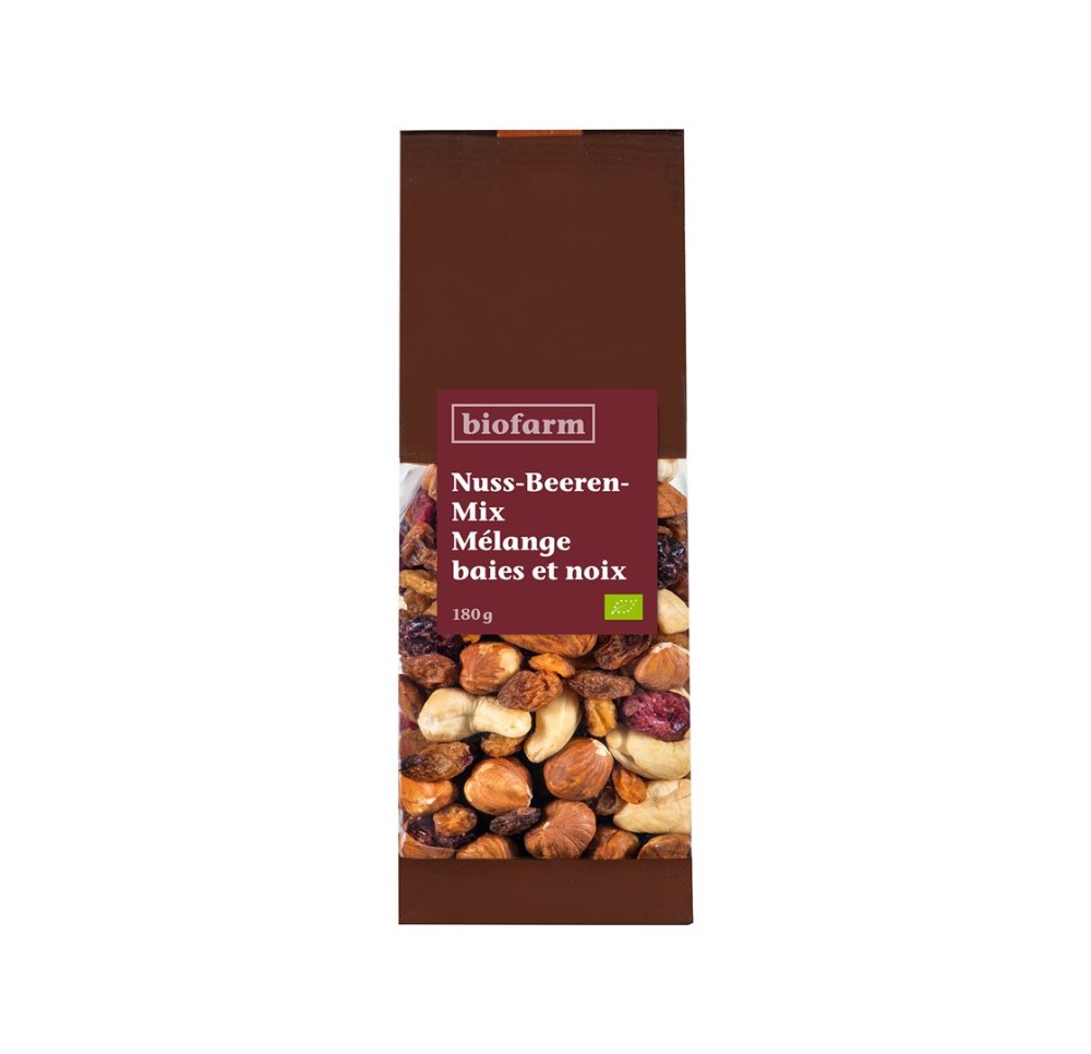 BIOFARM mix de baies-noix bourgeon sach 180 g