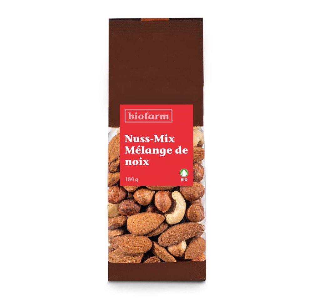BIOFARM mix de noix bio sach 180 g BIOFARM mix de noix bio sach 180 g