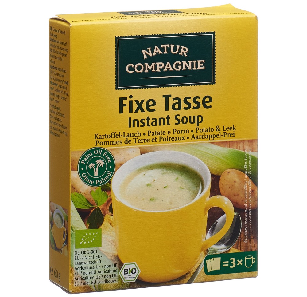 NATUR COMPAGNIE potage inst p terre poir bio 60 g NATUR COMPAGNIE potage inst p terre poir bio 60 g