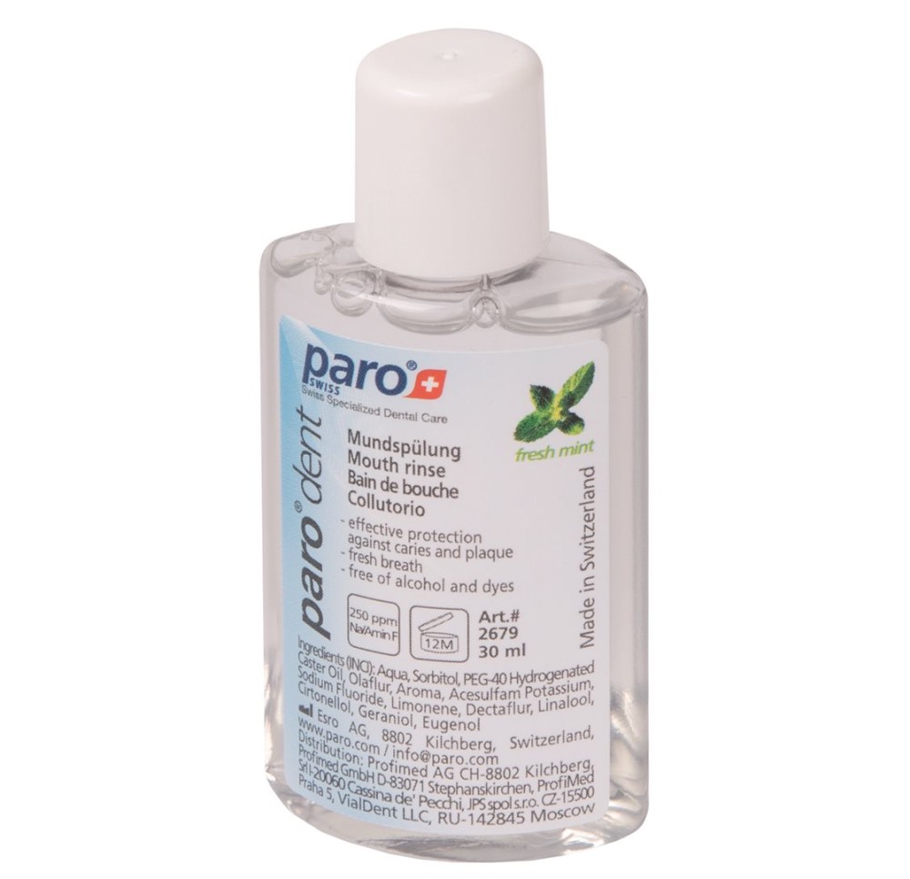 PARO DENT eau dentaire fluorures amines mini 30 ml