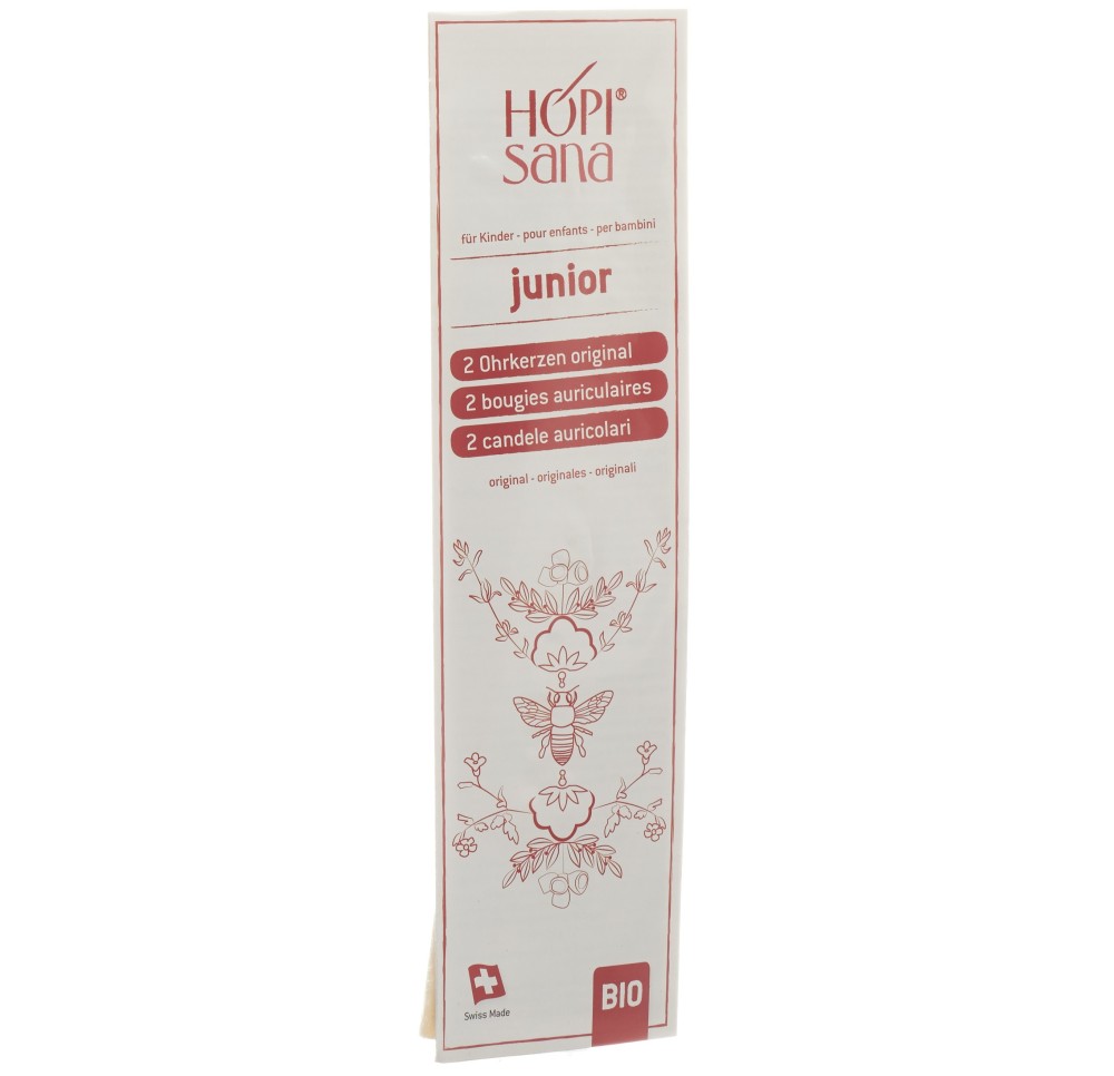 HOPISANA bougies auriculaires rouges enfants 2 pce
