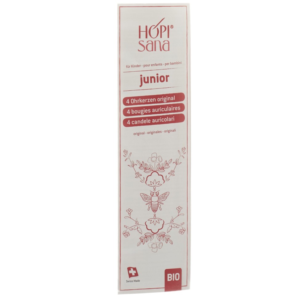 HOPISANA bougies auriculaires rouges enfants 4 pce