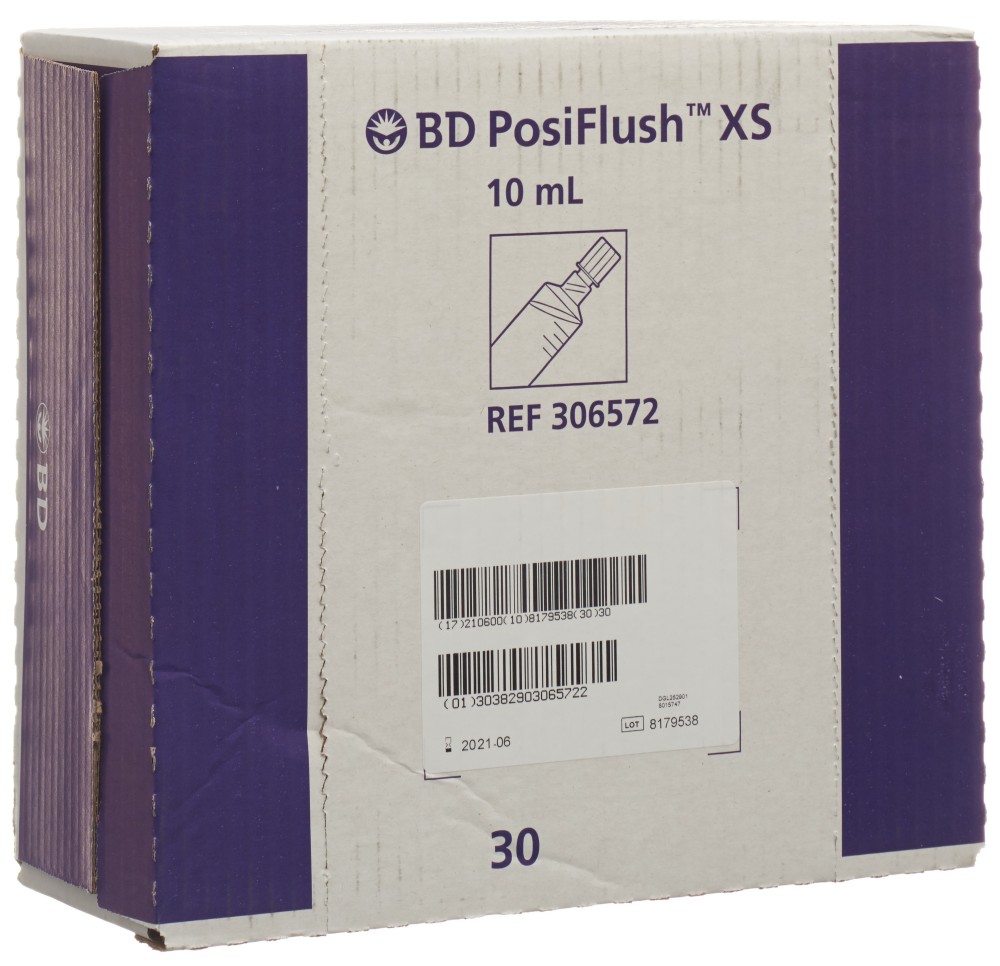 BD POSIFLUSH XS système rinç NaCl 0.9% 30 x 10 ml