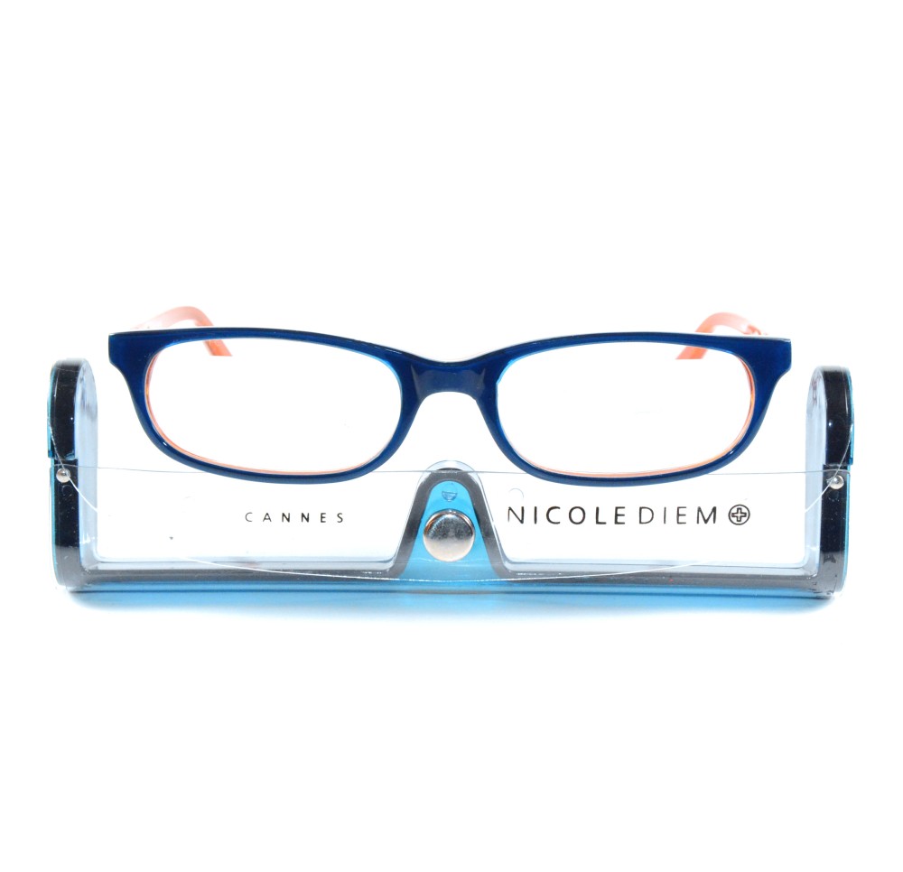 NICOLE DIEM lunettes lecture 2.50dpt Cannes navy
