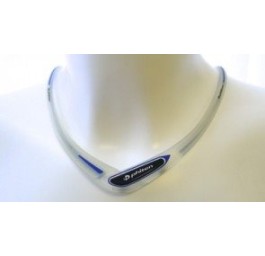 PHITEN sport collier cross 50cm transp bleu