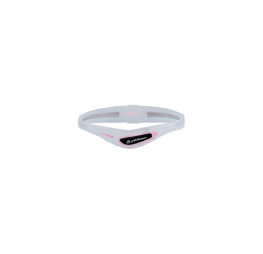 PHITEN sport bracelet cross 15cm transparent pink
