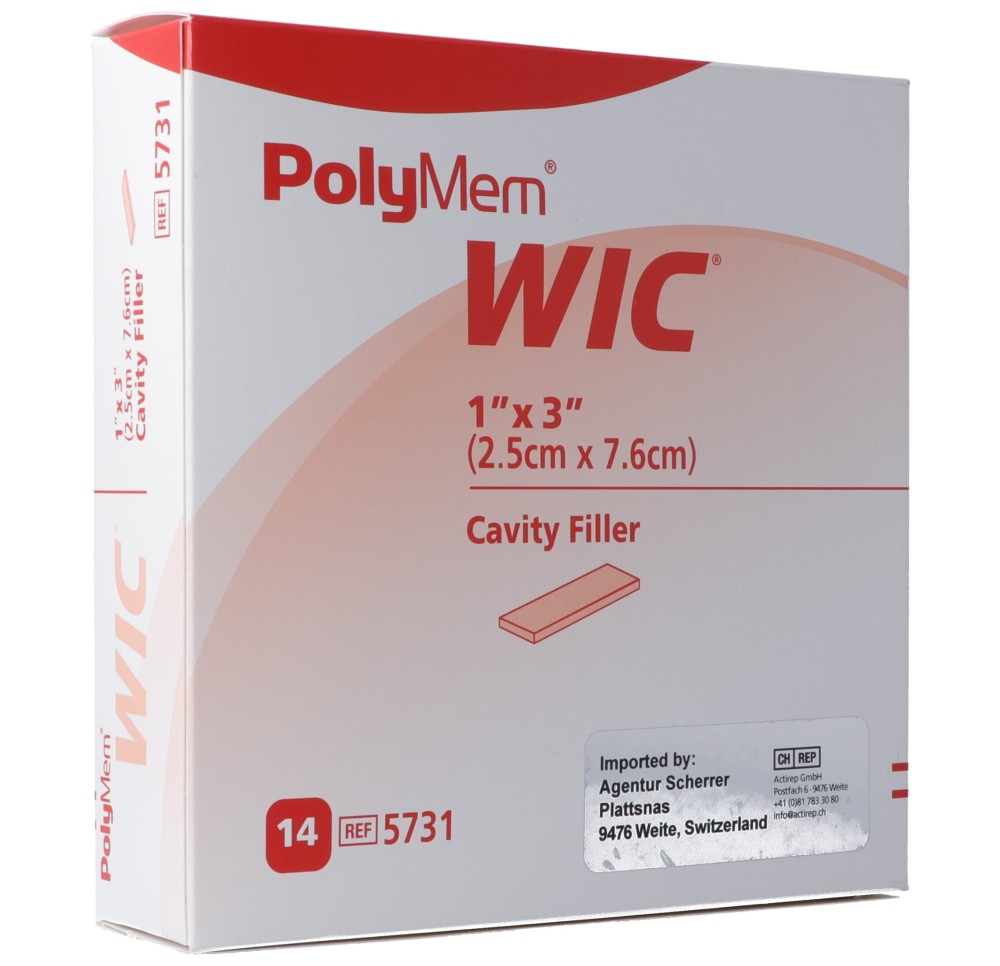 POLYMEM WIC Cavity Filler 2.5x7.6cm 14 pce