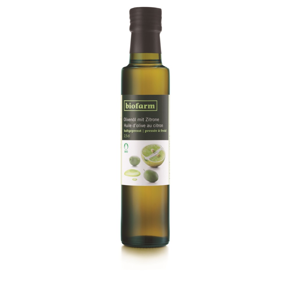 BIOFARM huile olive avec citron bourgeon 250 ml
