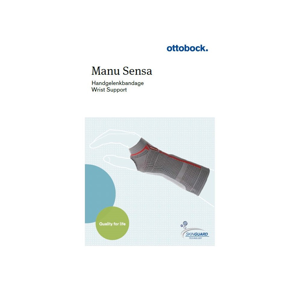 MANU SENSA bandage poignet L droit gris perle