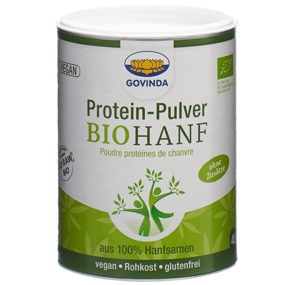 GOVINDA poudre protéines de chanvre bio bte 400 g GOVINDA poudre protéines de chanvre bio bte 400 g