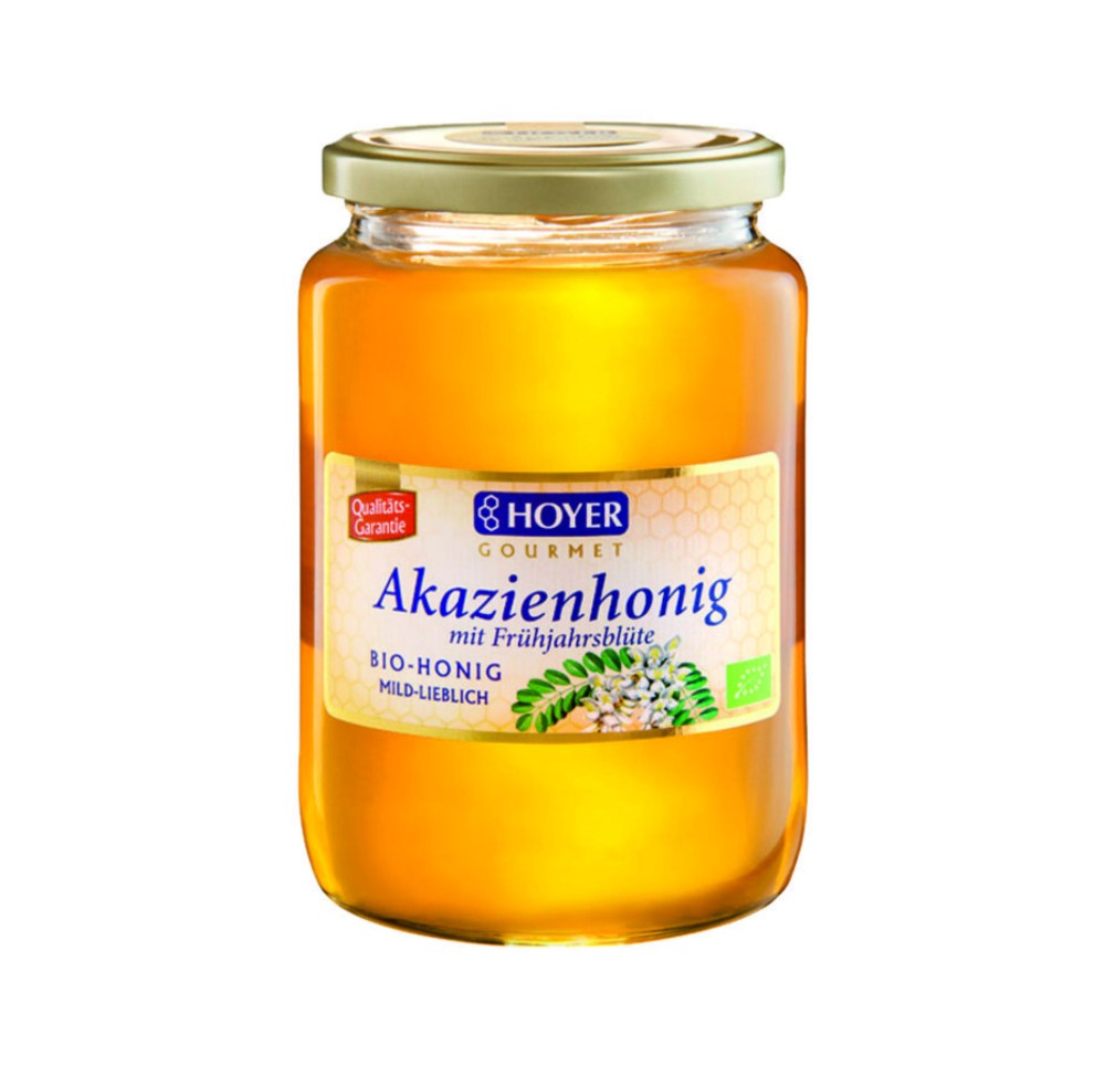 HOYER miel d'acacia de printemps bio verre 1 kg HOYER miel d'acacia de printemps bio verre 1 kg