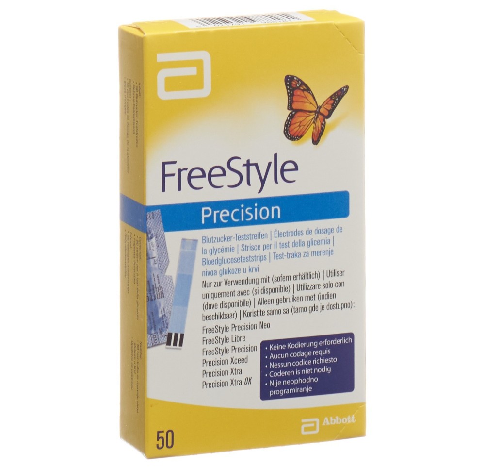 ABBOTT FREESTYLE Precision électrod dosage 50 pce