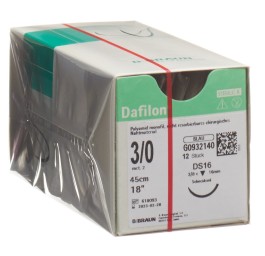 DAFILON 45cm bleu DS 16 3-0 12 pce