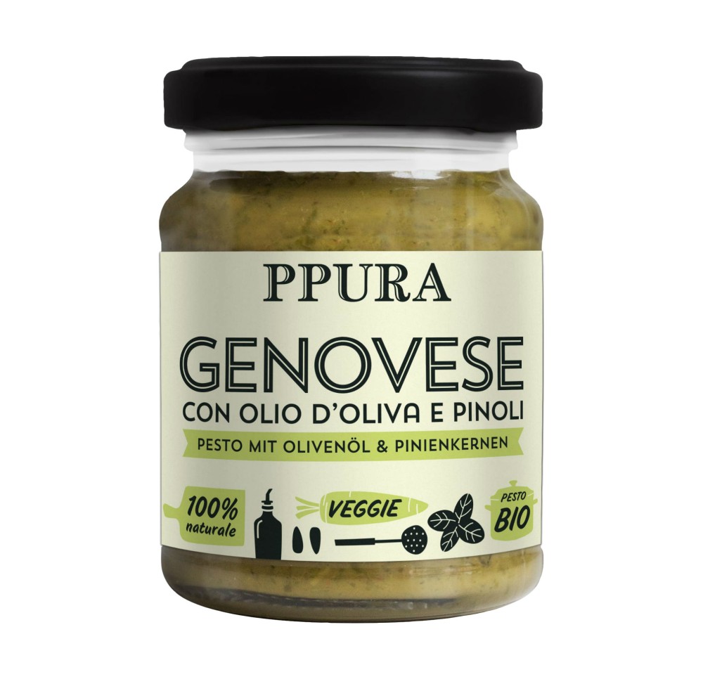 PPURA pesto basilico genovese bio 140 g PPURA pesto basilico genovese bio 140 g