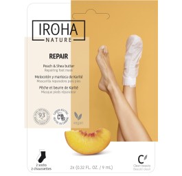 IROHA HANDS&FEET Foot Socks Mask Peach 2 x 9 ml