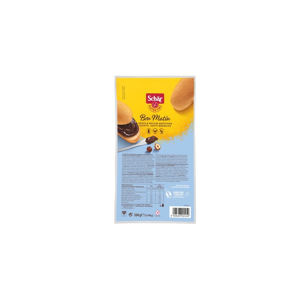 SCHÄR bon matin petit pain sans gluten 200 g SCHÄR bon matin petit pain sans gluten 200 g